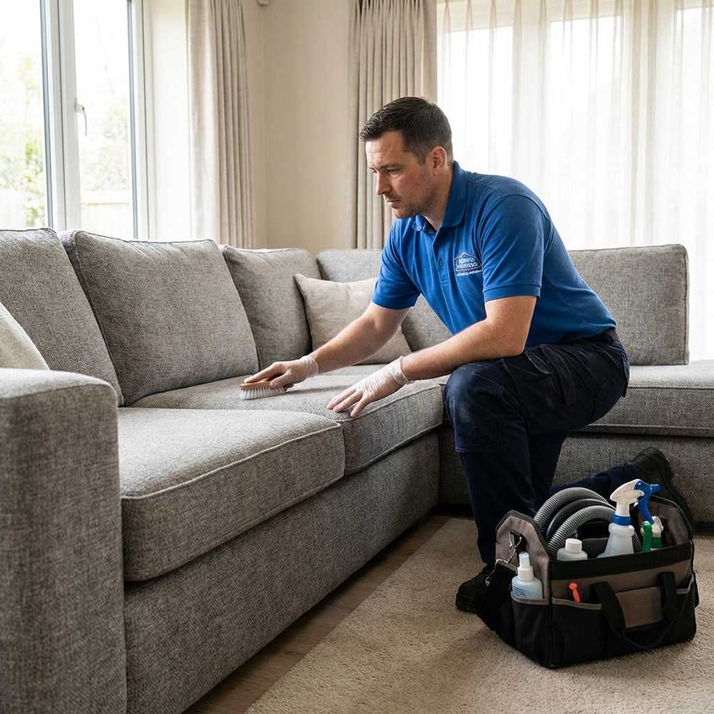 Upholstery inspection before cleaning